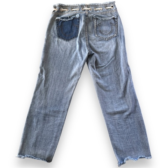 True Religion Starr Cropped Relaxed Straight Size 27 - Picture 5 of 11